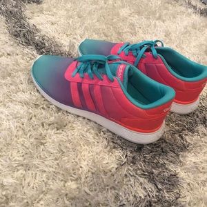 Rainbow Adidas running shoes